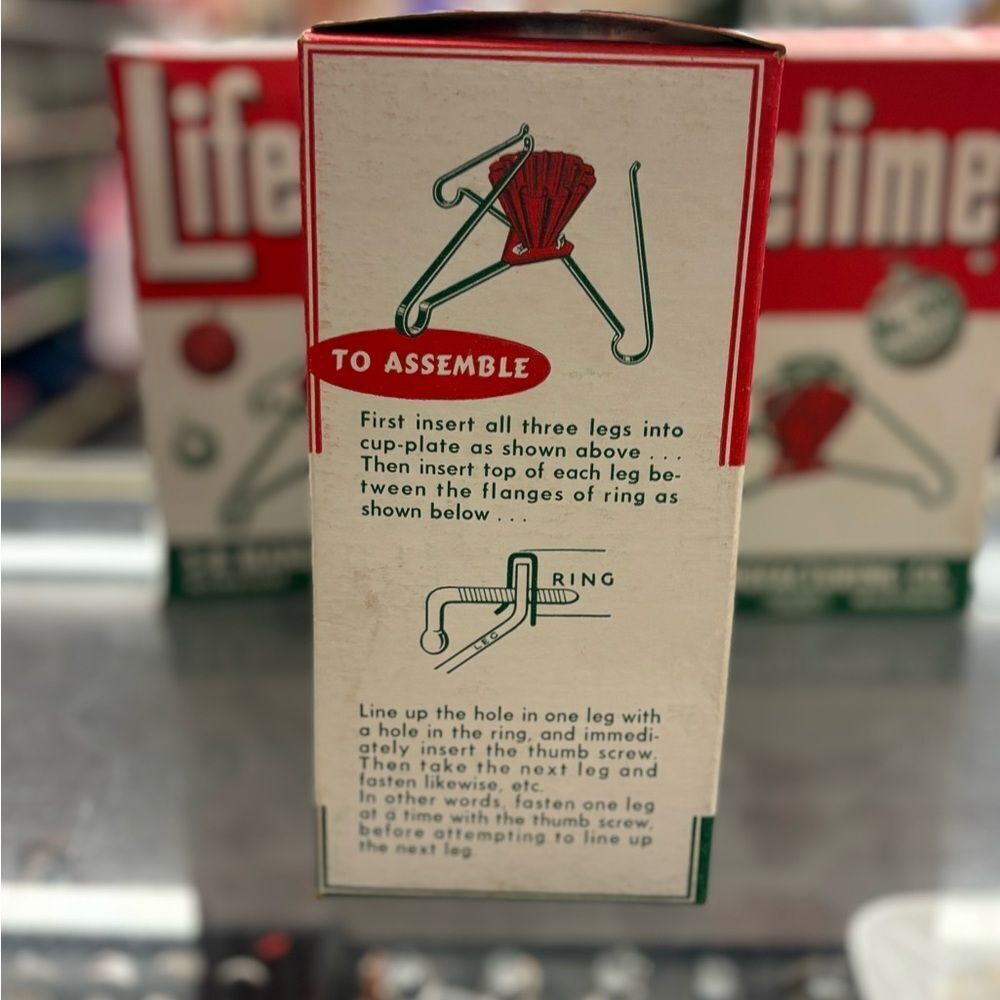 Life Time Christmas real X mas tree stand org box - Picture 2 of 5